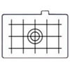 Focusing Screen Ec-D Matte w/ Grid for EOS-1D Mark II/III/N