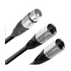 Y Adapter- 1  XLR F - 2  XLR M 2-Channel Balanced Cable 1'
