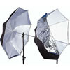 80cm Umbrella  Dual Duty Silver/Black