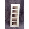 20" x 20" Fineline Silver Aluminum Frame with 9 - 5" x 5" Single Mat Openings # 83