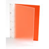 8.5 x 11" Ice Nine P Portfolio Frosted Clear Cover, Orange Back, White Hinge