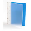 8.5x11" Ice Nine P Portfolio Frosted Clear Cover, Blue Back , White Hinge