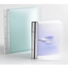 8.5" x 11" Ice Nine P Portfolio Cover Frosted Clear Cover and Silver Spine