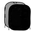 6'x7' Plain Collapsible Reversible Background Black/Mid Grey