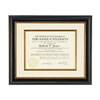 12" X 15" Tuscan Black/Gold Wooden Frame 8.5" x 11" Mat Opening