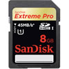 Extreme Pro 8GB SDHC UHS-1 Class 10 Card 45MB/s, 300x