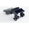 Gold Mount Universal Battery Adaptor 8.4-14.4V DC outputs, mount to 15mm rods. (Power Cable not included)