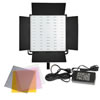 CN-600HS LED Video Light 5600K with V Plate, Barndoors, Diffuser  DC Adapter, 3200K &amp; Green minus filters