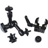 6" Articulated Arm w/Ballhead and Shoe Adapter, Super Clamp