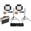 2 X LG-900S LED Video Lights With Hard Case, 2 X Light Stands And Stand Bag