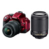 D5200 Red w/ AF-S 18-55mm VR &amp; AF-S 55-200mm VR