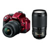 D5200 Red w/ AF-S 18-55mm VR &amp; AF-S 70-300mm VR