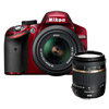 D3200 Body Red w/ Tamron 18-270mm VC Lens