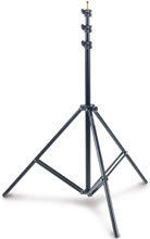 Studio Lighting SystemMedium Light Stand  Black 4-Section,  Max 10FT