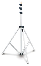 Studio Lighting SystemMedium Light Stand AC Silver 4-Section, Max 10FT