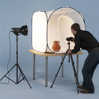 Lastolite3' Cubelite Remove Base Kit 500 Tungsten, 2x EzyBalance, Stand, Vinyl