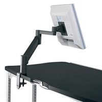 AnthroFlat Panel Monitor Arms Standard Silver Metalic