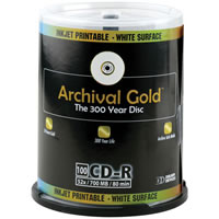 DelkinCD-R 700MB GOLD Archival Disc with Scratch Armor 100 Spindle