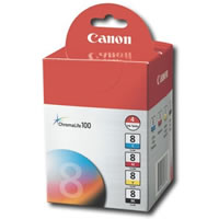 CanonCLI-8 4-Colour Clam Pack Chromalife 100
