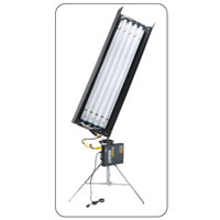 Kino Flo4ft 4Bank Select/Ve System - 120vac w/ 4bank fFxture, Mount Plate, 25 ft Head Extension