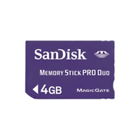 SandiskMemory Stick Pro Duo 4GB Card
