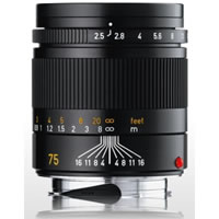 Leica75mm f/2.5 Summarit-M Black Lens (E46)