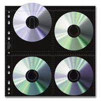 Print FileHolds 8-CDs, DVDs or CD-ROM per page, Black, Pack of 25