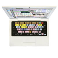KB CoversPro Tools Keyboard Cover for MacBook/Macbook Air and Unibody MacBook Pro w/ Black Keys Clear