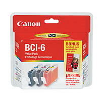 CanonBCI-6 Colour Tri Value Pack Cyan, Magenta, Yellow