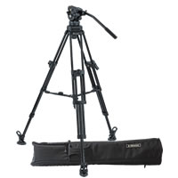 E-ImageEI-7060 Series Video Tripod Kit with AT7402 Tripod, 7060H Head, Adjustable Mid-Spreader and Soft Case
