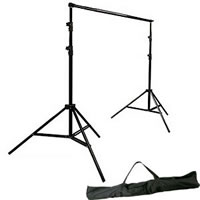 PhotoflexPro Duty Backdrop Support Kit includes 2 Stands, 1 Telescopic Pole and Carry Bag