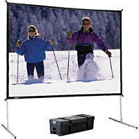 Da-Lite8'x12' Da-Mat Fast-Fold Deluxe Screen Video Forma with black frame & case