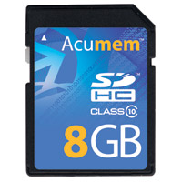 Acumem8GB SDHC Pro Card Class 10