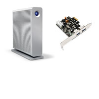 LaCie3TB D2 USB 3.0 Interface Hard Drive 7200RPM PC/MAC with USB 3.0 PCle Card