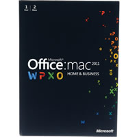MicrosoftOffice Mac 2011 Home Business 1 User/2 Install ENG DVD
