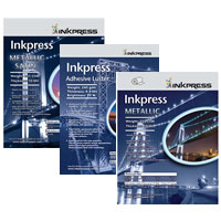 InkPress Media3 media Sampler Pack incl. Metallic Gloss, Metallic Satin , Adhesive Luster 2 sheets each - Limited Qty Only