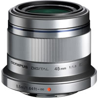 Olympus45mm f/1.8 Silver Micro 4/3 Lens