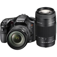 SonyA77V w/ 18-55mm + 75-300mm Lenses
