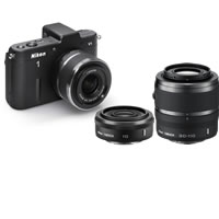 NikonNikon 1 V1 Black w/ 10mm f/2.8 , 10-30mm f/3.5-5.6 VR & 30-110mm f/3.5-5.6 VR (B)