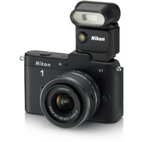 NikonNikon 1 V1 Black w/ 10mm f/2.8 & SBN5 Speedlight