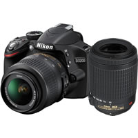 NikonD3200 Black w/ AF-S 18-55mm VR & AF-S 55-200mm VR