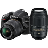 NikonD3200 Black w/ AF-S 18-55mm VR & AF-S 55-300mm VR