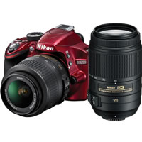 NikonD3200 Red w/ AF-S 18-55mm VR & AF-S 55-300mm VR