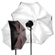 43"  Optical White Satin Collapsible w/ Removable Black Cover