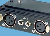 Two professional balanced XLR inputs