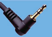 Built-in right angle mini-plug cable