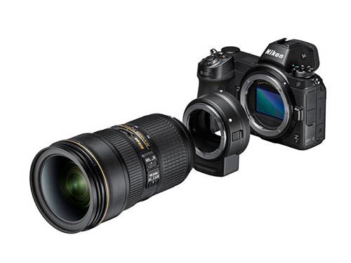 Nikon Z 7 with FTZ Lens adapter and 24-70mm lens