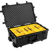 Pelican 1650 Case Black w/Dividers w/Retractable Handle & Wheels