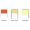 Lee Filters 100x150mm Sunset Graduated Resin Drop In Filters Set Includes Sunset Red, Sunset, Orange, and Sunse