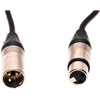 Digiflex XLR F - XLR M 12" Mic Cable Double-Balanced Cable